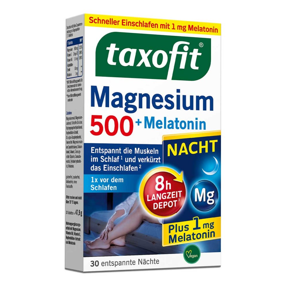 MCM KLOSTERFRAU Vertr. GmbH Taxofit Magnesium 500 Nacht + Melatonin Tabletten 18739651