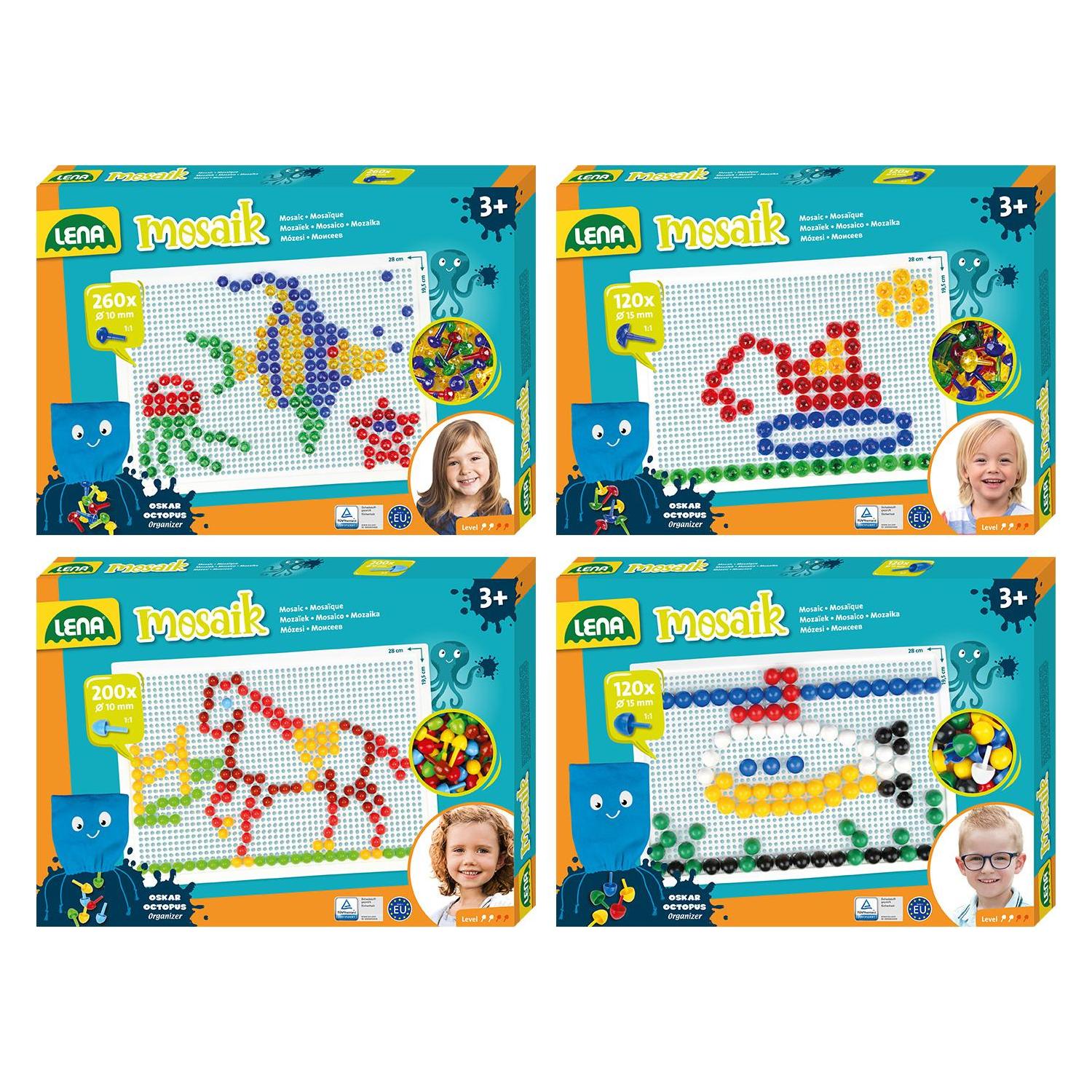 Lena Mosaik Set Sortiment, gross, Faltschachtel (35625) Mindestbestellmenge: 6 Stück