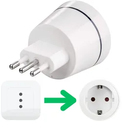 Hama Reisestecker Deutschland auf Italien Weiß