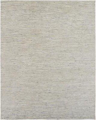 KALATY Modern Ivory Flatweave Weave 100% Viscose Area Rug