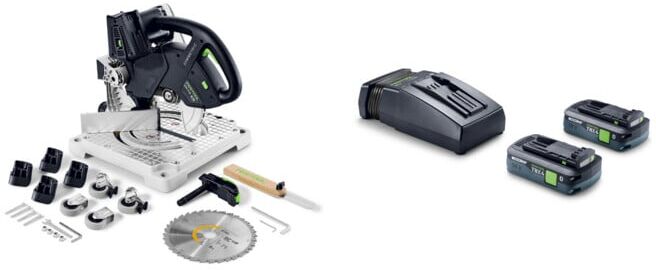 Set Festool Akku-Leistensägen SYMC 70 EB-Basic SYMMETRIC + Energie-Set 18V 2xTBX4/TCL6