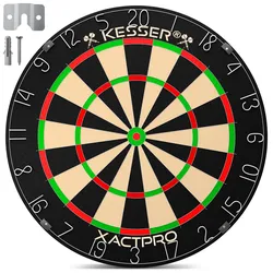 KESSER® Dartscheibe Sisal Professional Dartboard + Zubehör Steeldart Offizielles Dartscheibe Profi Steeldartscheibe - Dartboard inkl. Montageset