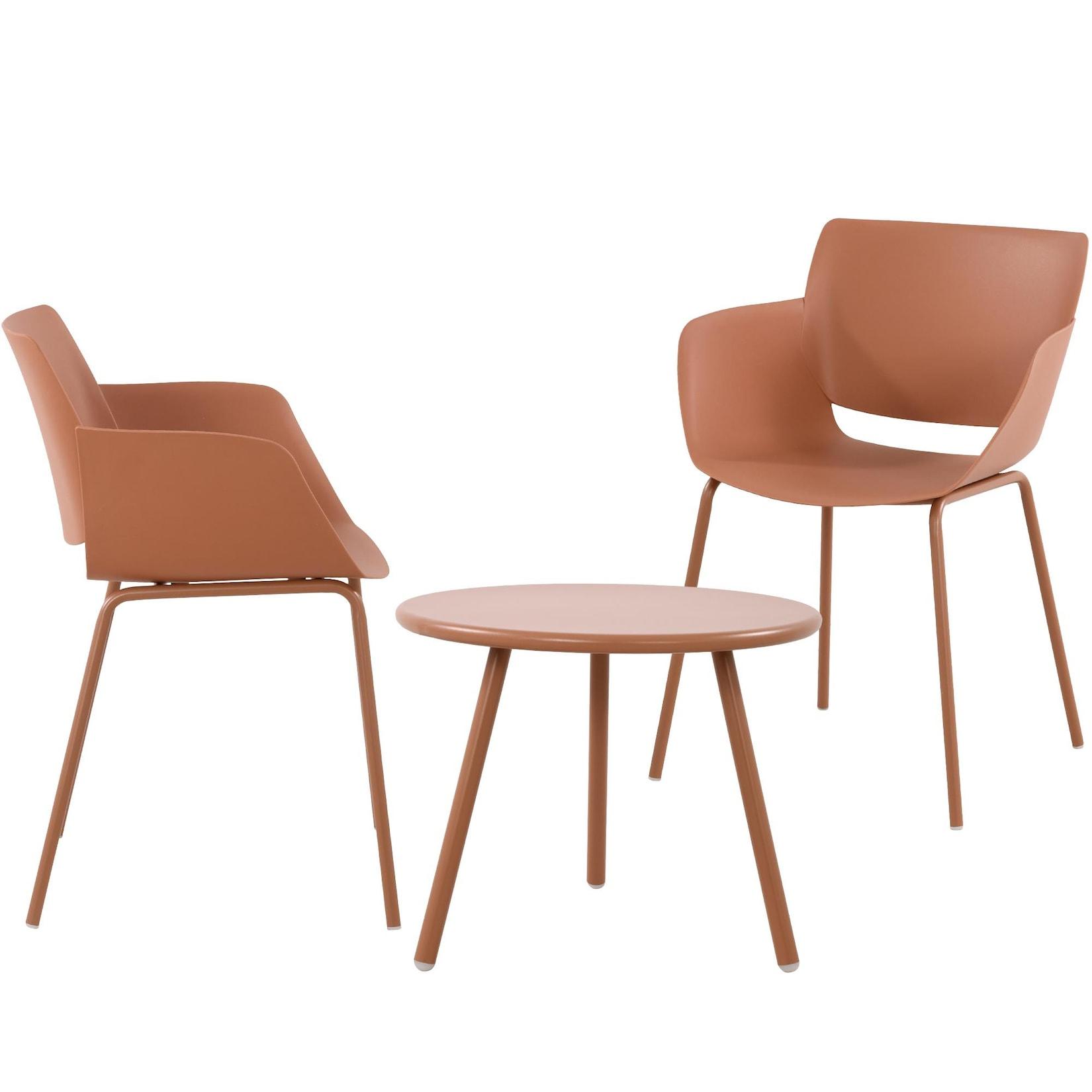 CLP Sitzgruppe Minota 2er - Farbe: terracotta, Set-Inhalt: 2 Stühle