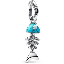Pandora 793894C01 Silber Charm-Anhänger Türkisfarbene Fischgräte