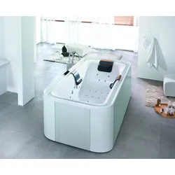 Hoesch Ergo+ Whirlwanne Quadrat 2075x1950 mm weiß/verchromt Kombi-System