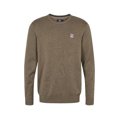 Strickpullover VINSON "VINSON Sweater VMJulian", Herren, Gr. XL, braun melange, Obermaterial: 100% Baumwolle, Pullover Strickpullover