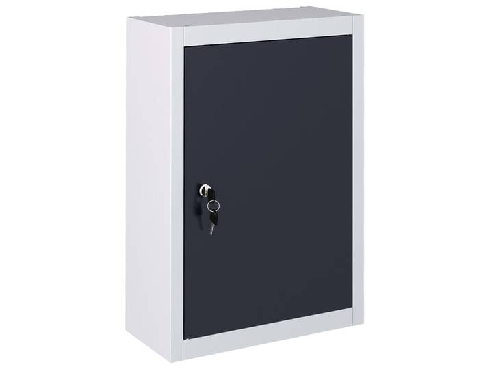 vidaXL Wand-Werkzeugschrank Industriedesign Metall Grau und Schwarz