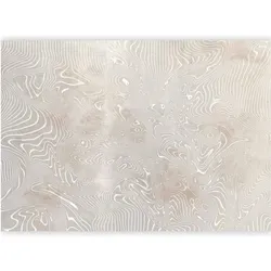 Artgeist, Tapete, Fototapete - Flowing shapes - abstract beige and white background in patterned compositions (300 x 210 cm)
