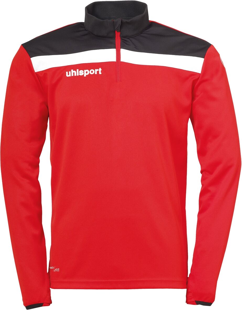 Trainingspullover UHLSPORT "1/4 ZIP TOP OFFENSE 23", Herren, Gr. M, rot (rot, schwarz, weiß), Obermaterial: 100% Polyester PES., Pullover Trainingspullover