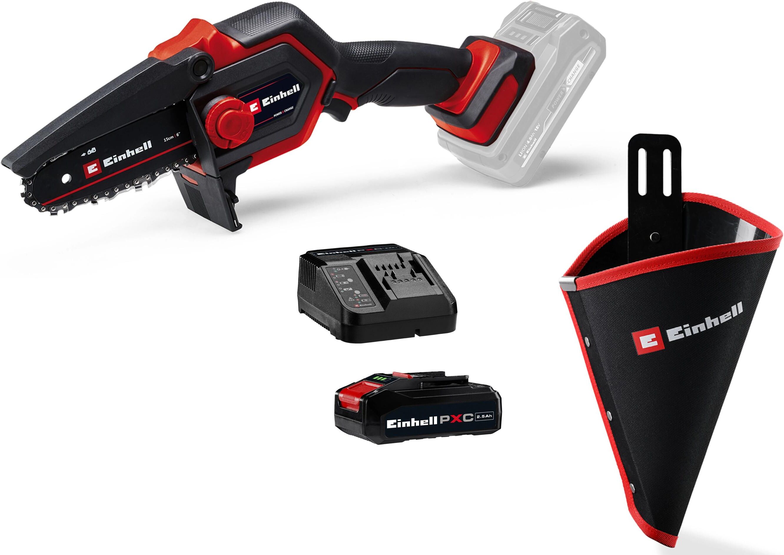 Akku-Säge EINHELL "GE-PS 18/15 Li 1 x 2.5Ah, Holster Kit", schwarz (keine angabe), L:125mm, Sägemaschinen, Akku-Säge keine angabe Einheitsgröße