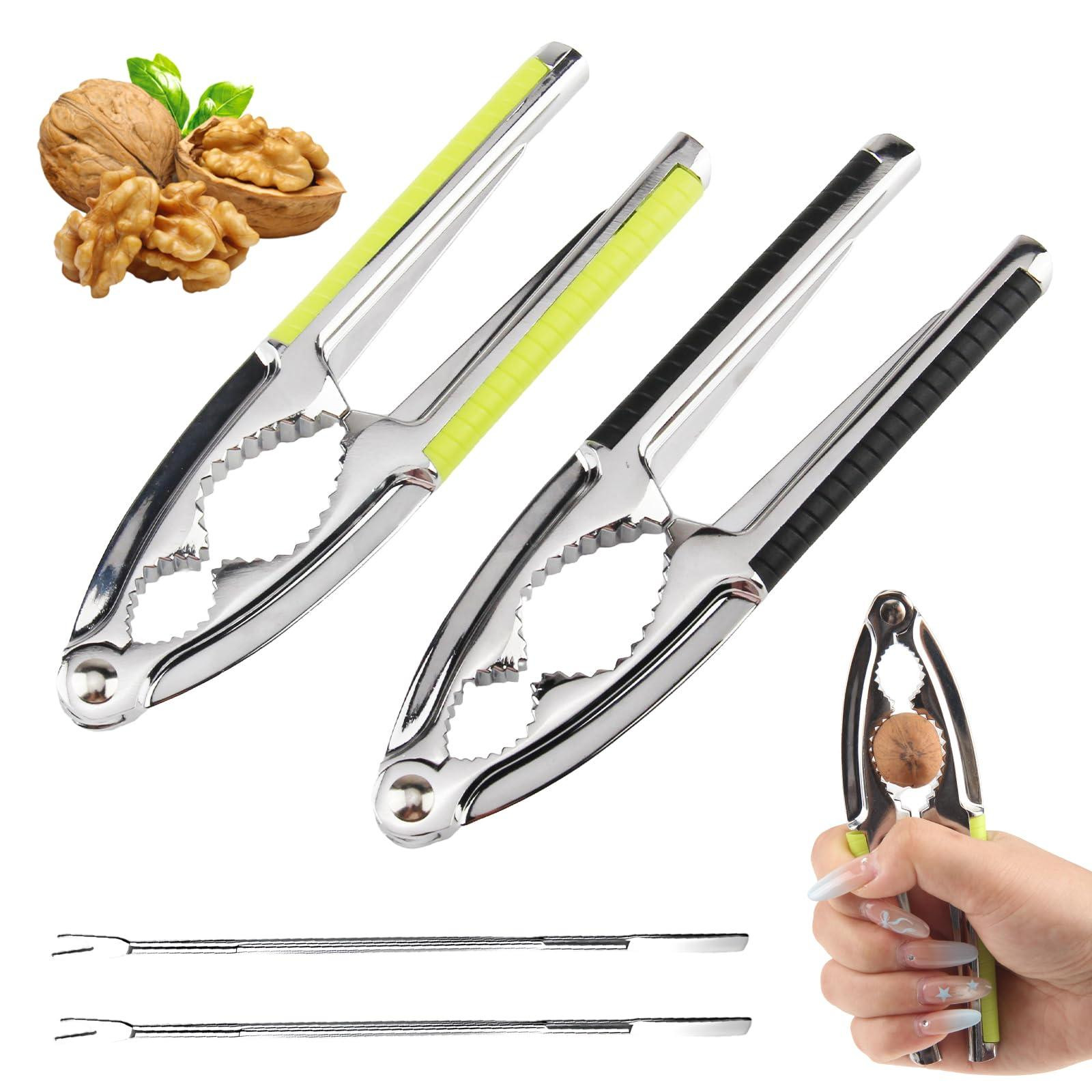 Dripio Notenbreker-set, 4-delig, zinklegering, zwart/groen, met 2 notenbreekers