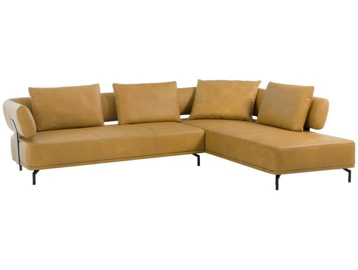 Dieter Knoll Ecksofa PALIO, senf, Leder