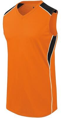 Augusta Sportswear 312162 Athletic Women's Dynamite Jersey T-Shirt in Orange/Black/White size Small   Polyester/Spandex Blend