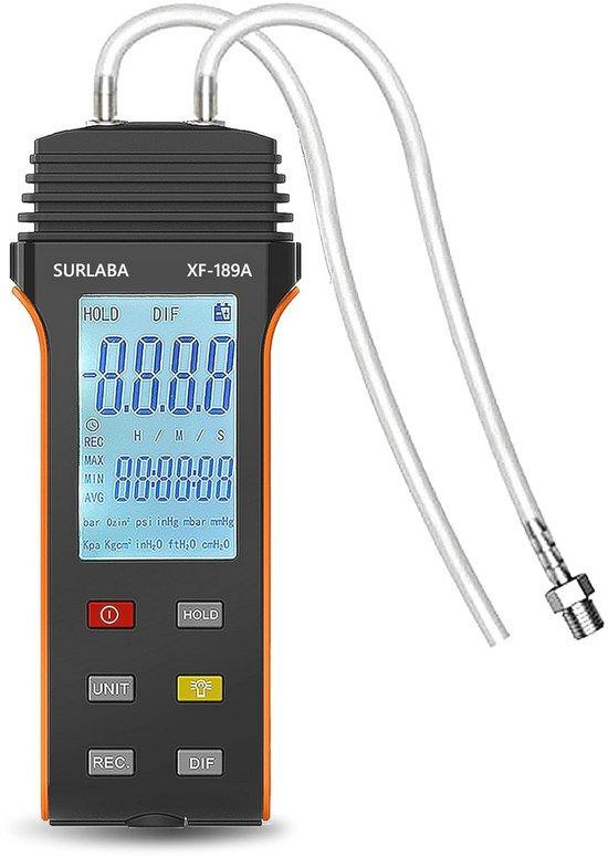Famanu Digitale drukmeter 6 Psi - Nauwkeurig gasdrukmeetapparaat voor klimaat- en ventilatiesystemen