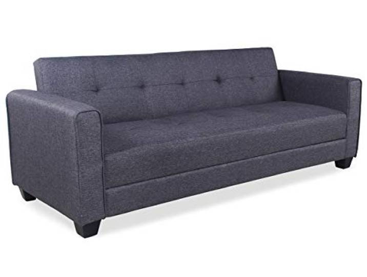 Menzzo Clayton Schlafsofa, Stoff, Grau, 200 cm