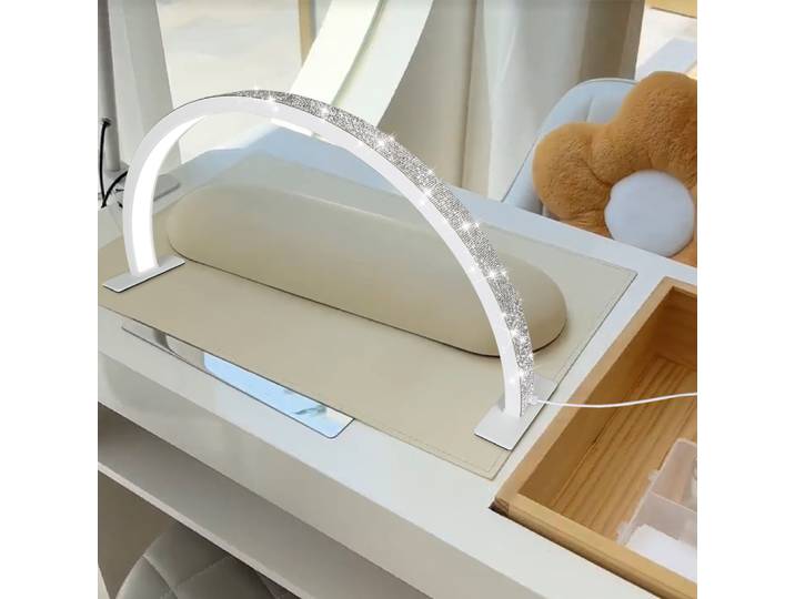 Lampe à ongles 48W, lampe demi-lune 75cm (30 pouces), lumière LED pour cils 2600 lumens, 3 températures de couleur, lampe pour cils et extensions de cils