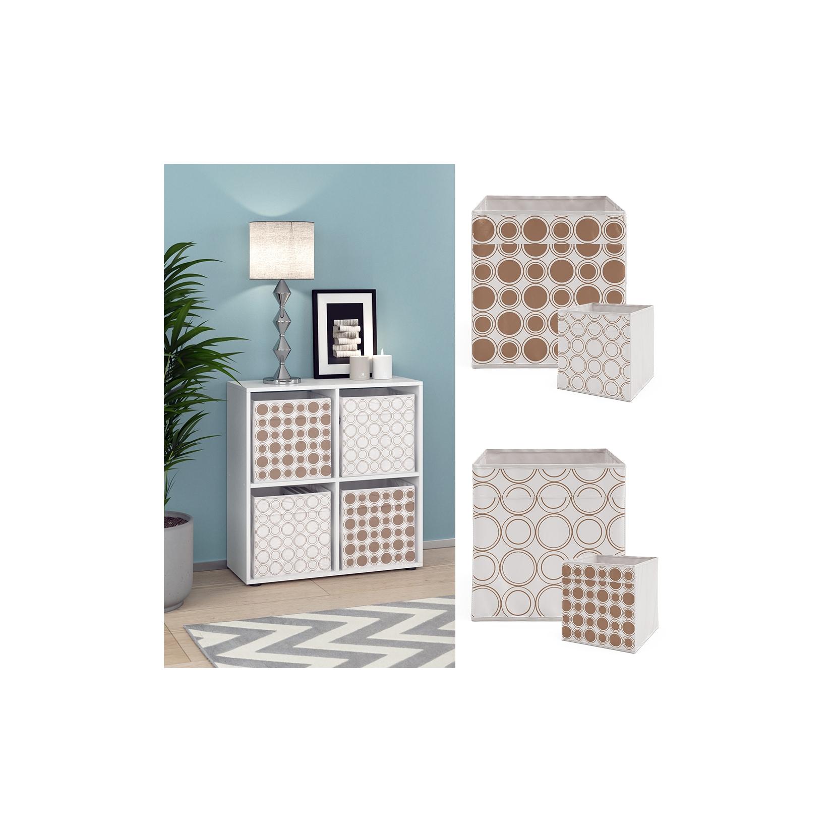 Vicco Raumteiler Würfelregal Standregal Tetra Weiß Faltbox Wohnzimmer Regal 73x72 cm modern Ablage 4 Fächer Dekoregal Ordnerregal Aufbewahrung