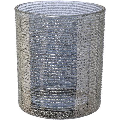 Teelichthalter "Kerzenhalter Ayva", grau, H:10cm Ø:9cm, Glas, LEGER HOME BY LENA GERCKE, Kerzenhalter, Teelichthalter, aus Glas, mit edler Oberflächenstruktur