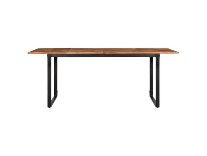 GPUTYGHN Esstisch 200x100x75 cm Massivholz Akazie Akazienholz, Eisengestell, industrielle Note, robuste Tischplatte, Beine, Esszimmer, Küche, Unikat
