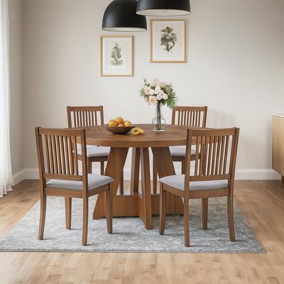 Duhome Elegant Lifestyle "Farmhouse 18""Wide Slat Back Upholstered Seat Wood Dining Chairs - 17.75L×18W×35H"