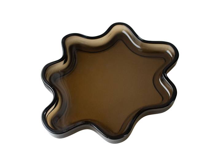 DBKD Plateau décoratif Filter Brown, Ø22x2 cm
