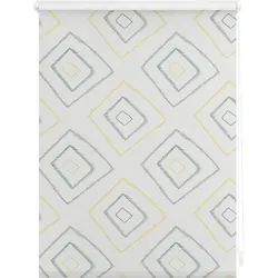 Lichtblick Rollo Klemmfix, ohne Bohren, Verdunkelung, Stripy Boho Rectangle  - Beige