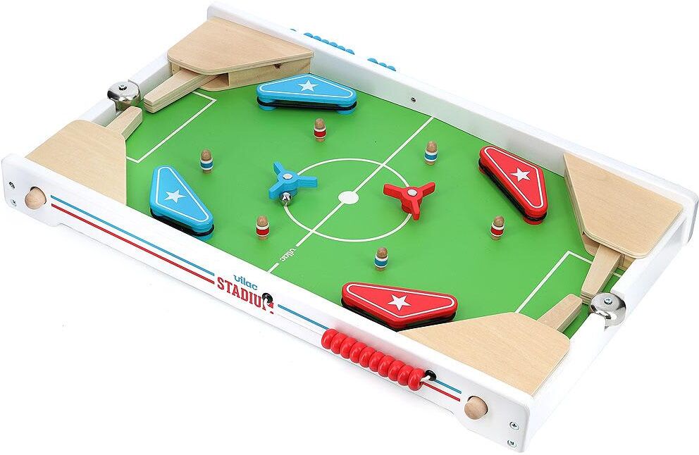 Vilac Flipper battle stadium en bois Blanc 58x6x41cm