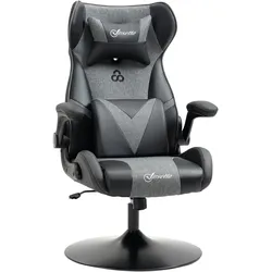 GAMINGSESSEL Kunstleder Metall Schwarz