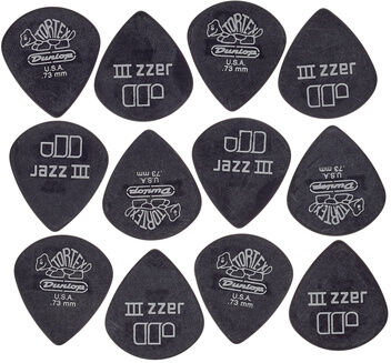 Dunlop Tortex Pitchblack Jazz 73 12P