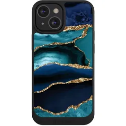 Nivocase Handyhülle für Apple iPhone 13 Mini Hülle NIVOpure Case Schwarz Glitzer Look Marmor Trends (Apple iPhone 13 mini), Smartphone Hülle, Schwarz