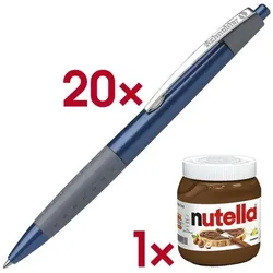 Schneider 20er-Pack Kugelschreiber »Loox« 1355 inkl. Nougatcreme »nutella« 450g blau