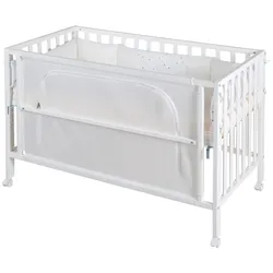 roba Room Bed 'safe asleep®', ca. 60 x 120 cm, 'Sternenzauber', Beistellbett inkl. Zubehör, weiß lackiert