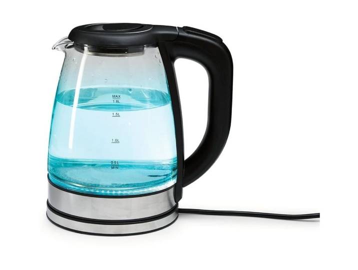 GOURMETMAXX Wasserkocher 1,8 l , schwarz, transparent, Wasserkocher, Wasserkocher
