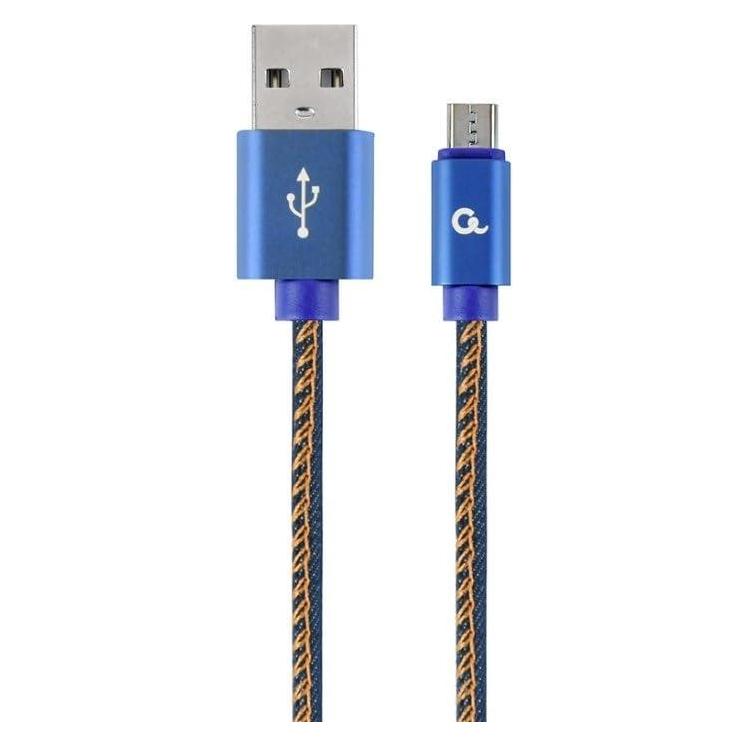 Gembird Micro-USB-Kabel mit Metallanschlüssen 2 m CC-USB2J-AMmBM-2M-BL (2 m, USB 2.0) (CC-USB2J-AMmBM-2M-BL)