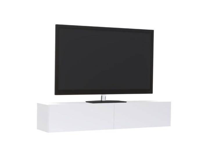 Meuble TV Mural haaus Isla 2 Portes Blanc 135 x 28 x 25 cm