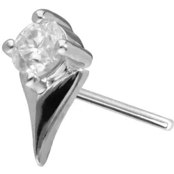 14 Karat Gold Aufsatz mit Titan Push Pin MOISSANIT + PFEILSPITZE