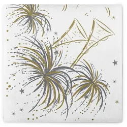 Sovie HOME Serviette Silvester aus Linclass® Airlaid 40 x 40 cm, 12 Stück