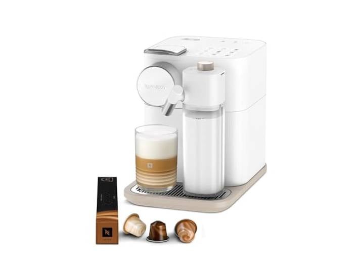 Nespresso De'Longhi Gran Lattissima Blanc-Machine à café & Kit de bienvenue Permet de préparer cappuccino et latte macchiato - Machine à café et expresso - Système lait une touche 19 bars