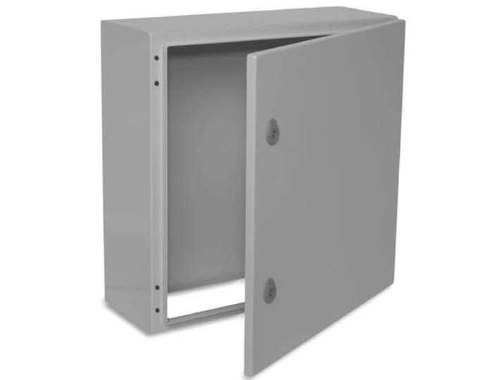 BOXEXPERT Verteilerkasten außen IP66 Stahlblech 500x500x200mm Serie Treva wasserdicht Schaltschrank Stromkasten Schaltkasten Wandschrank Industriegehäuse grau