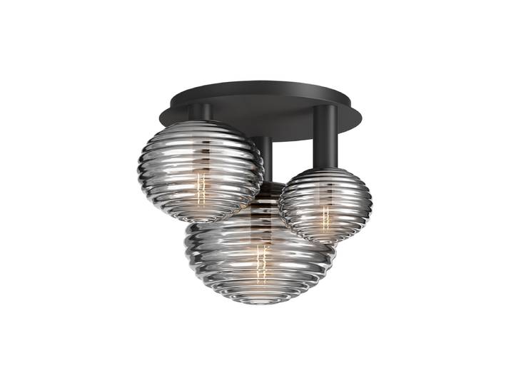 Design Deckenlampe „Reels“ 3-Flammig Schwarz Maytoni