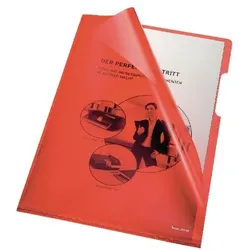 Bene Klarsichthülle DIN A4 Rot PVC (Polyvinylchlorid) 150 Mikron 100 Stück