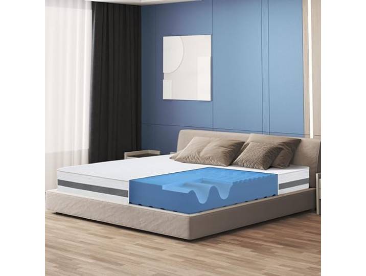 The White Stone Orthopädische Matratze 120 x 205 aus antibakteriellem Memory Höhe 20cm 3D-Air-Bezug aus hypoallergener und milbenhemmender Faser 7 differenzierte temperaturempfindliche Zonen