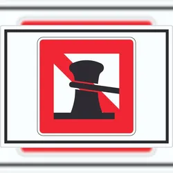 HB-Druck Anlegen verboten Symbol Aufkleber A7 (74x105mm)
