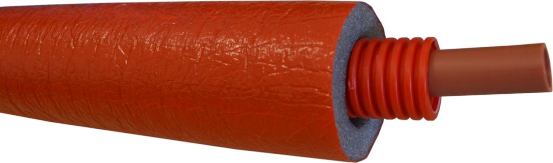 Roth Isolierrohr aus Polyethylen (PE) in Rot, Maße 20x25 mm, für Wärmedämmung