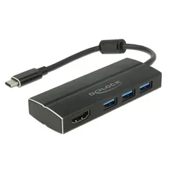 DeLOCK 63931 laptop-dockingstation & portreplikator USB 3.2 Gen 1 (3.1 Gen 1) Type-C Schwarz