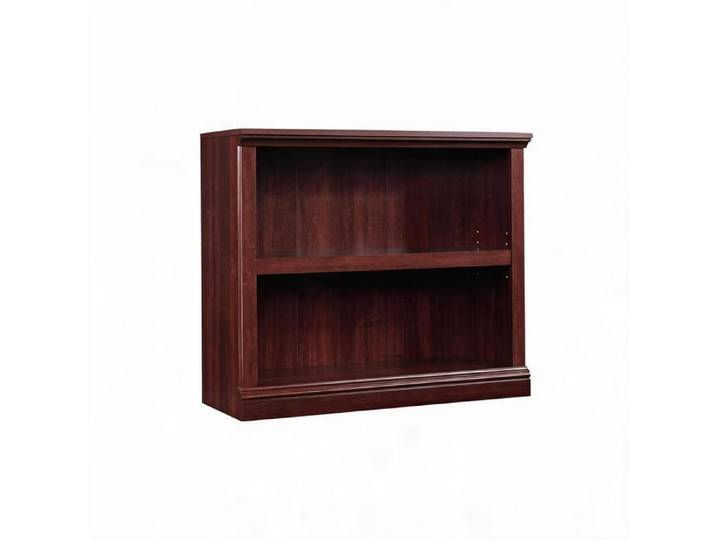 Bibliothèque ouverte étroite style farmhouse - JoyGarden - 2 niveaux tablettes réglables – Noir gaufré – L 60 cm