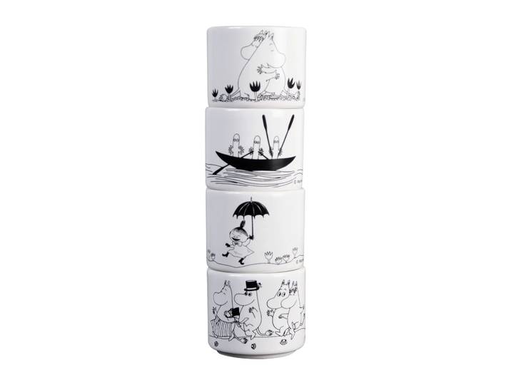 Pluto Design Mumin eierdop 4-delig Wit
