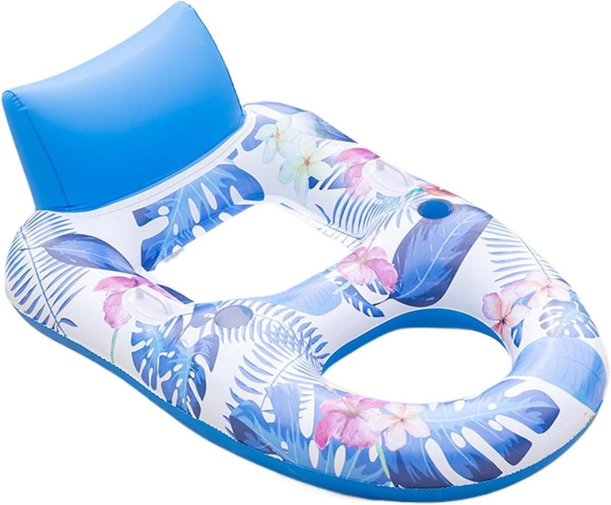 Opblaasbare zwembad drijver water ligstoel vlot van verdikt PVC