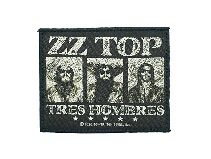 ZZ Top Tres Hombres Patch zwart-grijs 100% polyester Band merch, Bands