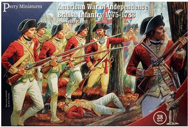 Pack 38 figurines Infanterie Anglaise Guerre d'Indépendance des Etats-Unis 1775 / 1783 - Perry Miniatures